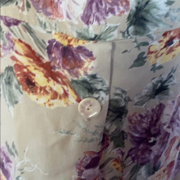 Vintage 90s Grunge button short sleeve shirt light floral maxi dress tie… - Picture 3 of 10